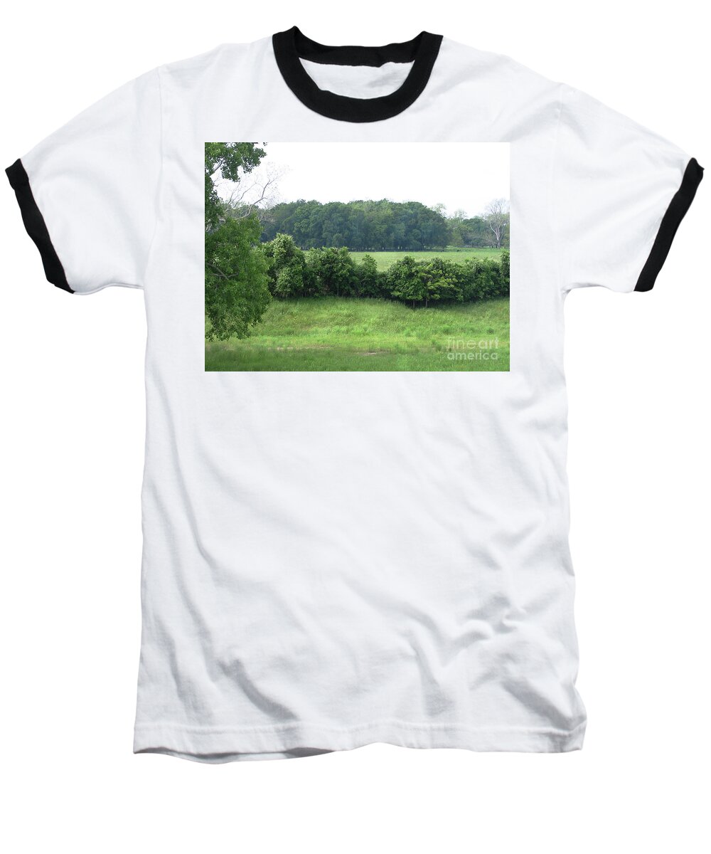 Columbus Texas Baseball T-Shirt featuring the photograph Rows of Green Columbus Texas by Felipe Adan Lerma