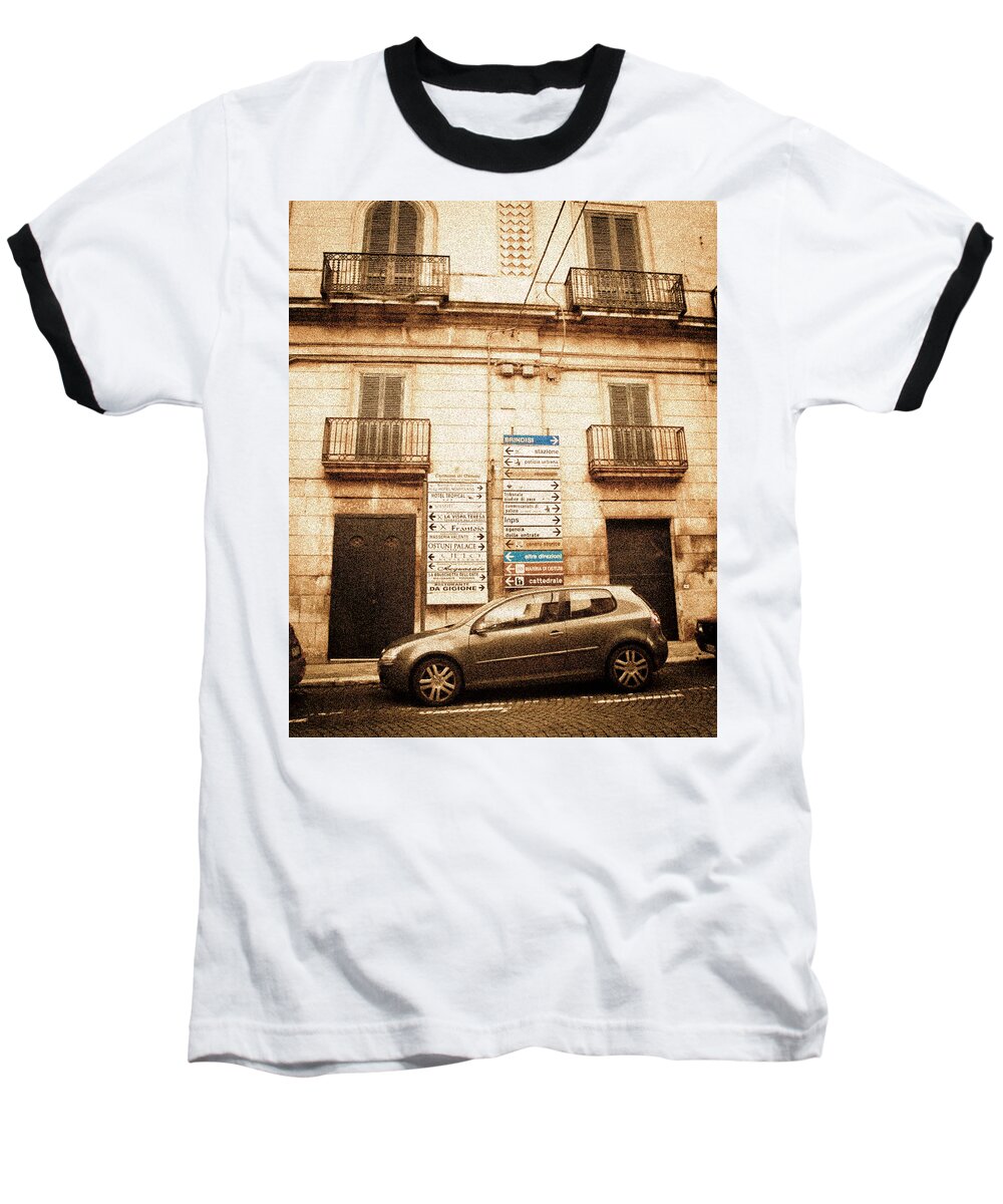 Architecture Baseball T-Shirt featuring the photograph Segnali Stradali by Steven Myers