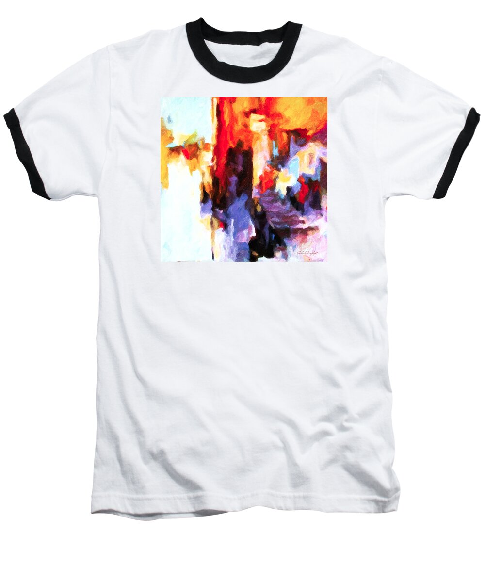 Urban Baseball T-Shirt featuring the painting Seven Steps by Chris Armytage