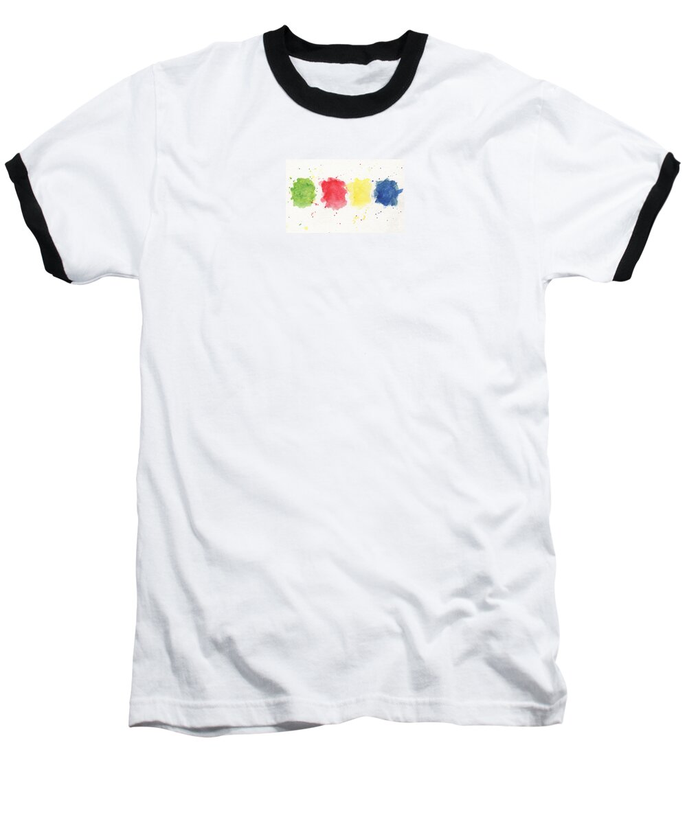 Watercolor Baseball T-Shirt featuring the painting Simple by Jeff Barrett