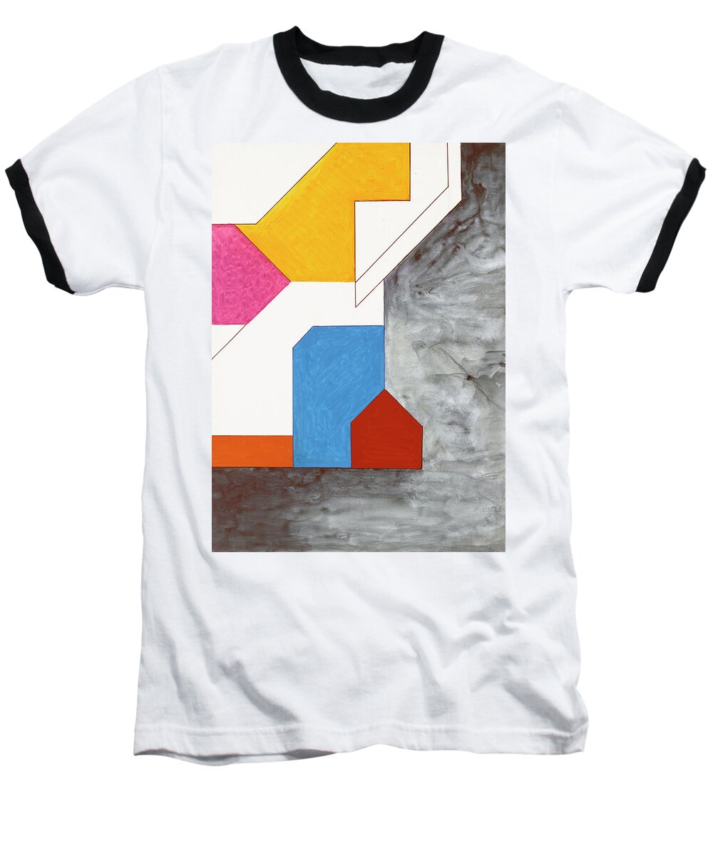 Abstract Baseball T-Shirt featuring the painting Sinfonia del Universo - Part 3 by Willy Wiedmann