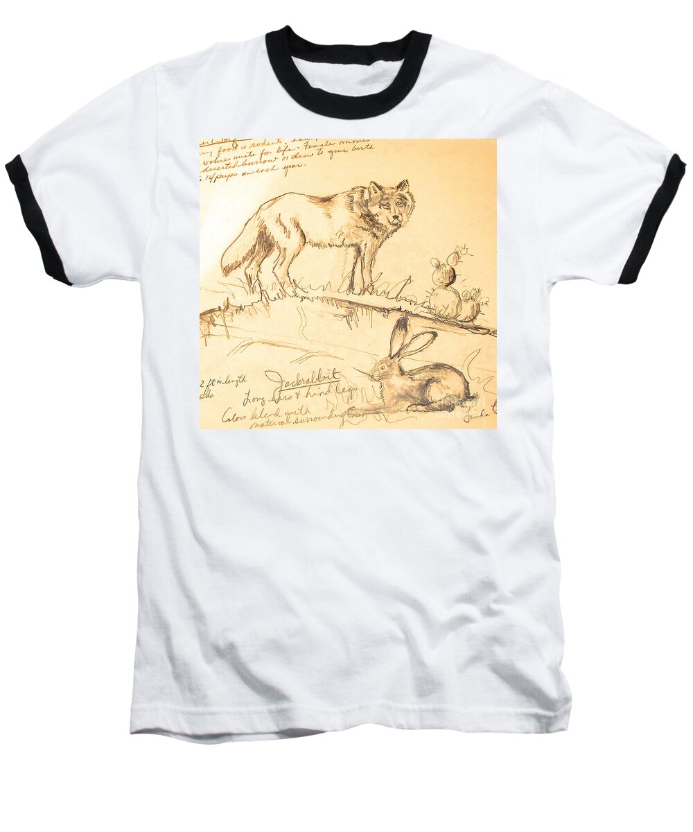 Sketches Baseball T-Shirt featuring the drawing Sketches for Sale by Linda Shackelford