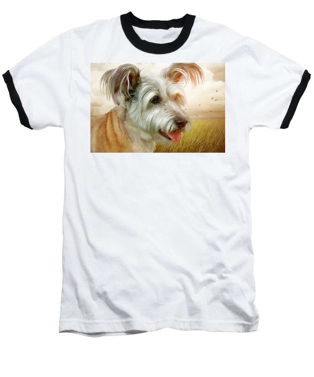Dog Baseball T-Shirt featuring the photograph Skye Terrier by Ethiriel Photography