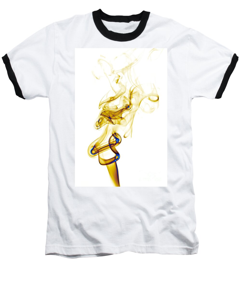 Abstract Baseball T-Shirt featuring the photograph smoke XXXIX by Joerg Lingnau
