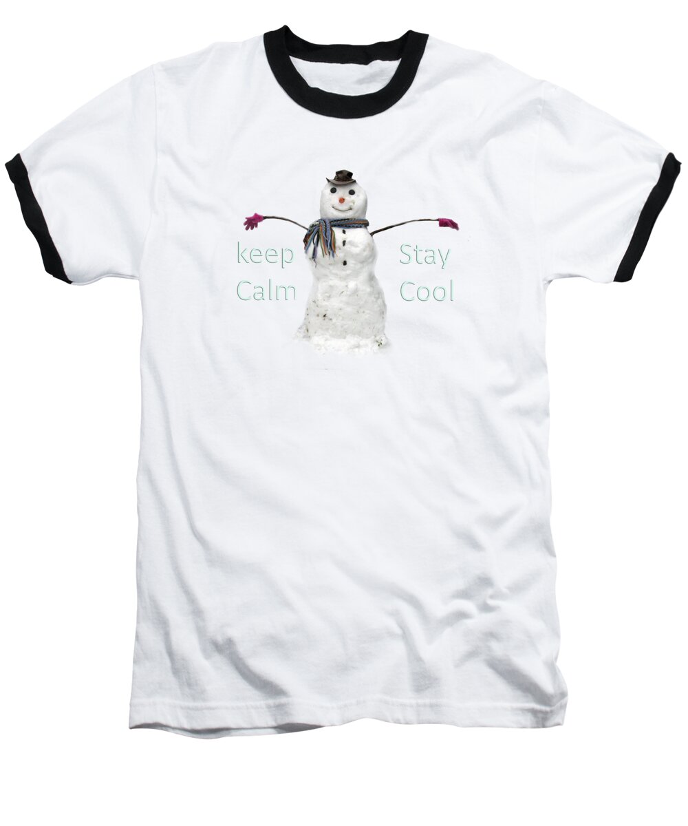 Snowman Baseball T-Shirt featuring the photograph Snowman by Tom Conway