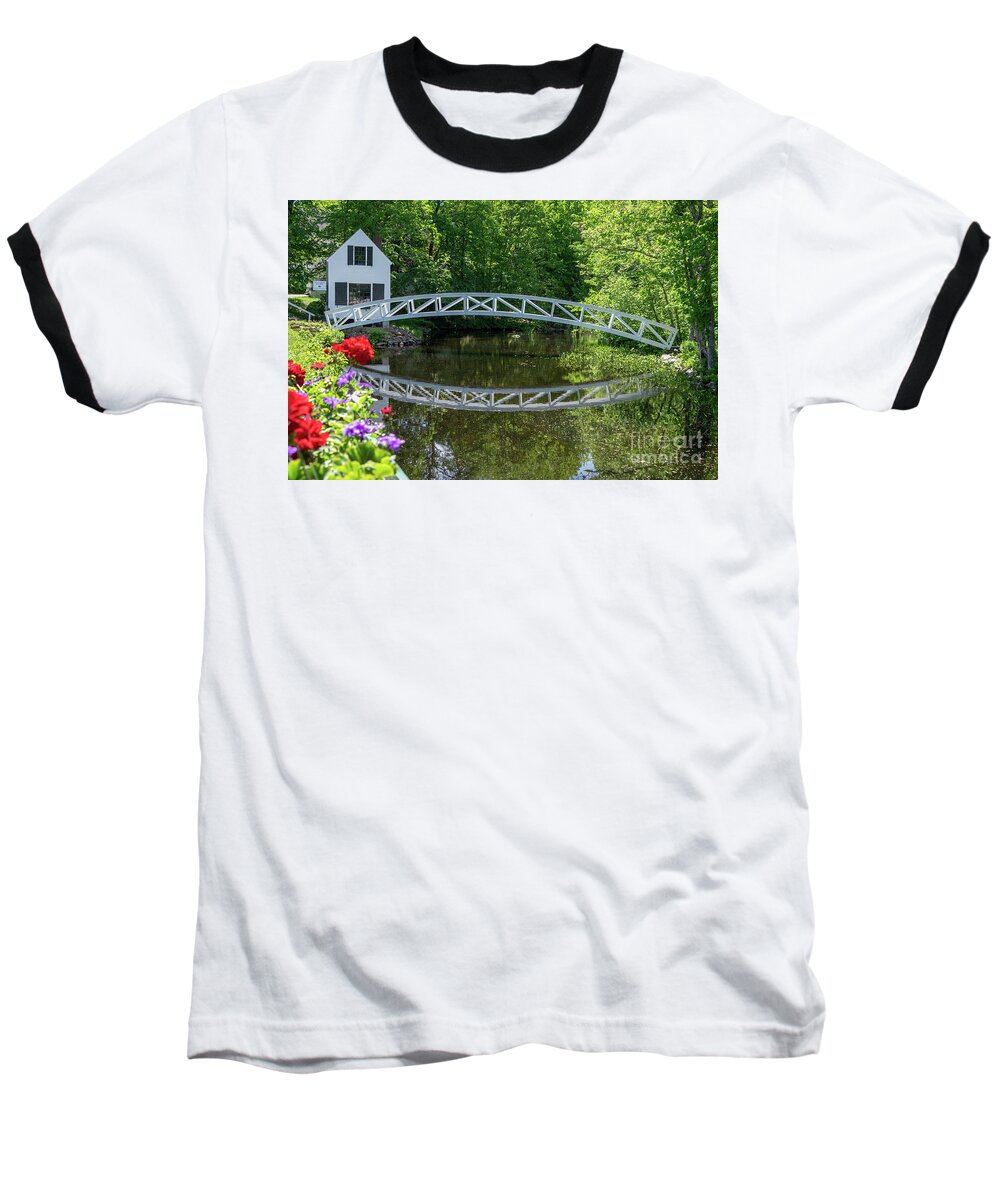 Bridge Baseball T-Shirt featuring the photograph Somesville Bridge by Cathy Donohoue