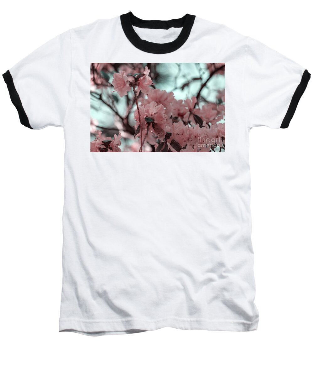 Spring Essential Rhododendren By Marina Usmanskaya Baseball T-Shirt featuring the photograph Spring Essential Rhododendren by Marina Usmanskaya