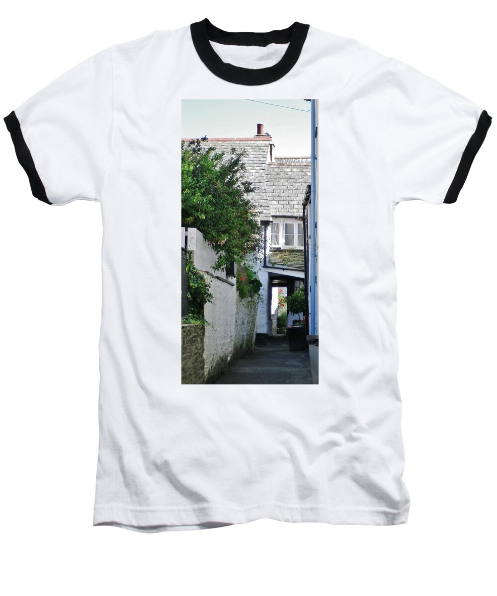 Squeeze Baseball T-Shirt featuring the photograph Squeeze-ee-belly Alley by Richard Brookes