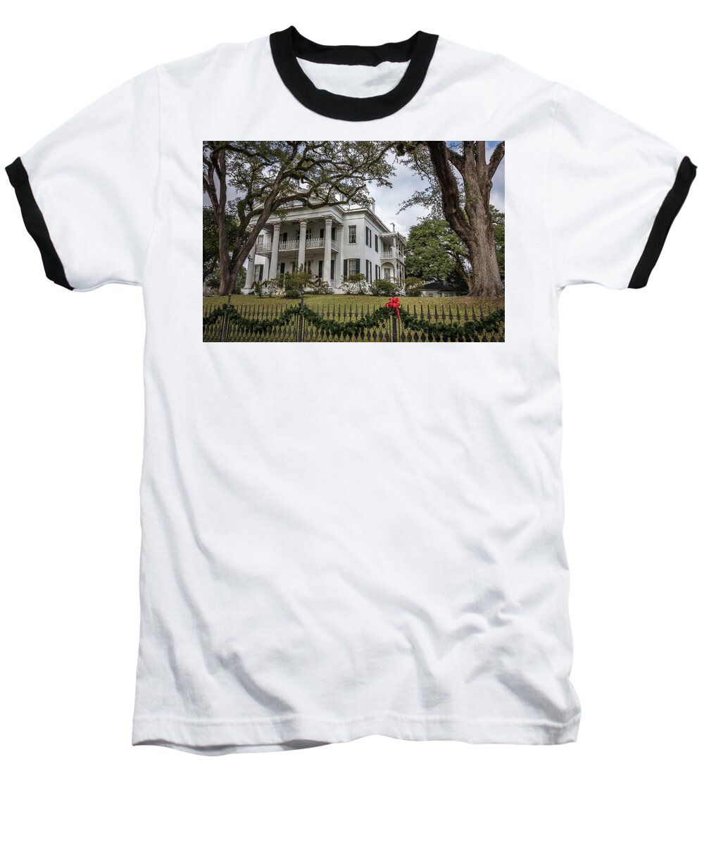Natchez Mississippi Ms Baseball T-Shirt featuring the photograph Stanton Hall Natchez MS by Gregory Daley MPSA