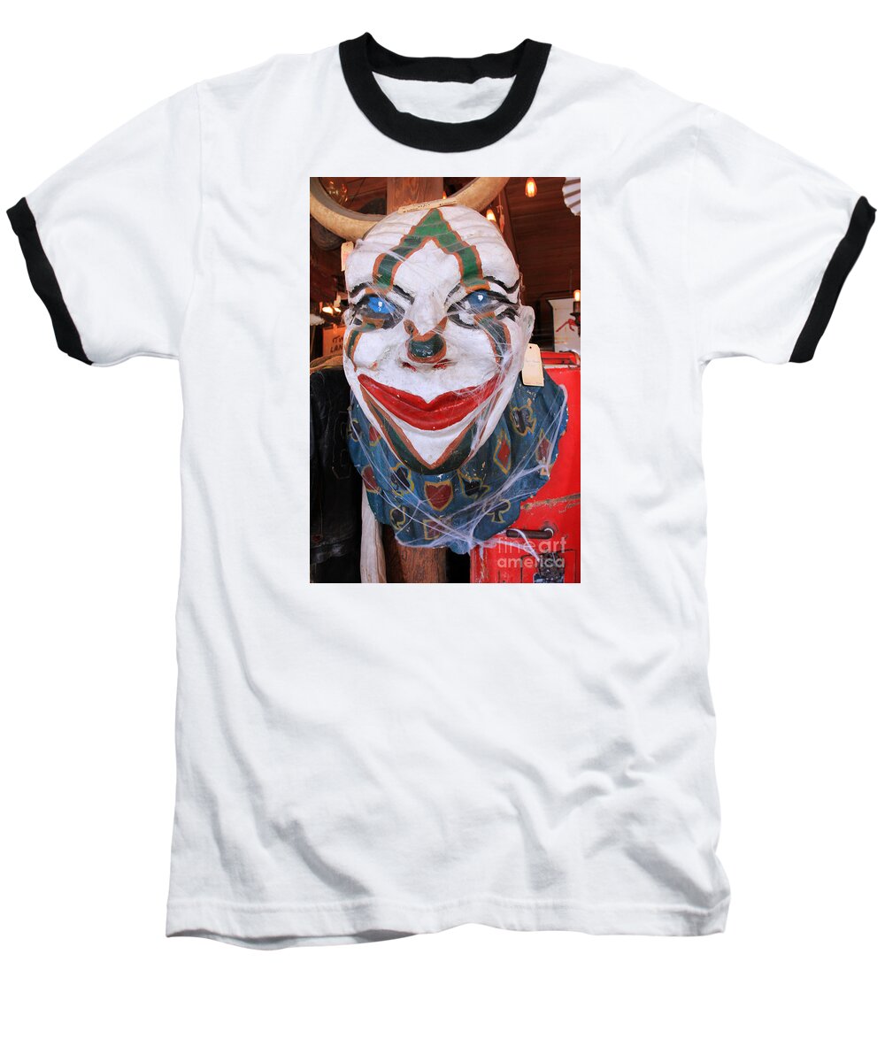 Clown Baseball T-Shirt featuring the photograph Staring Back at You by Jennifer Robin