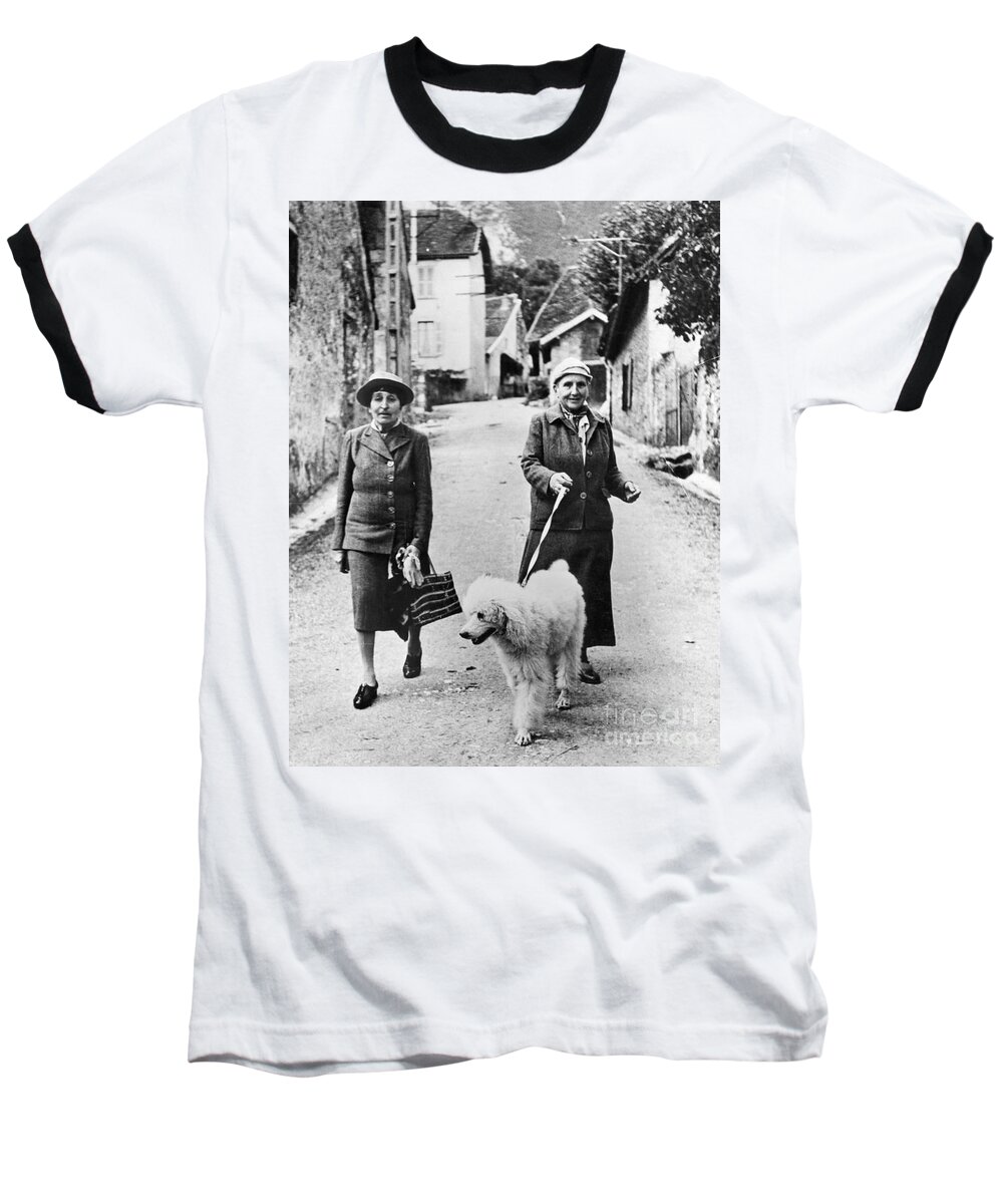 1944 Baseball T-Shirt featuring the photograph Stein And Toklas, 1944 by Granger