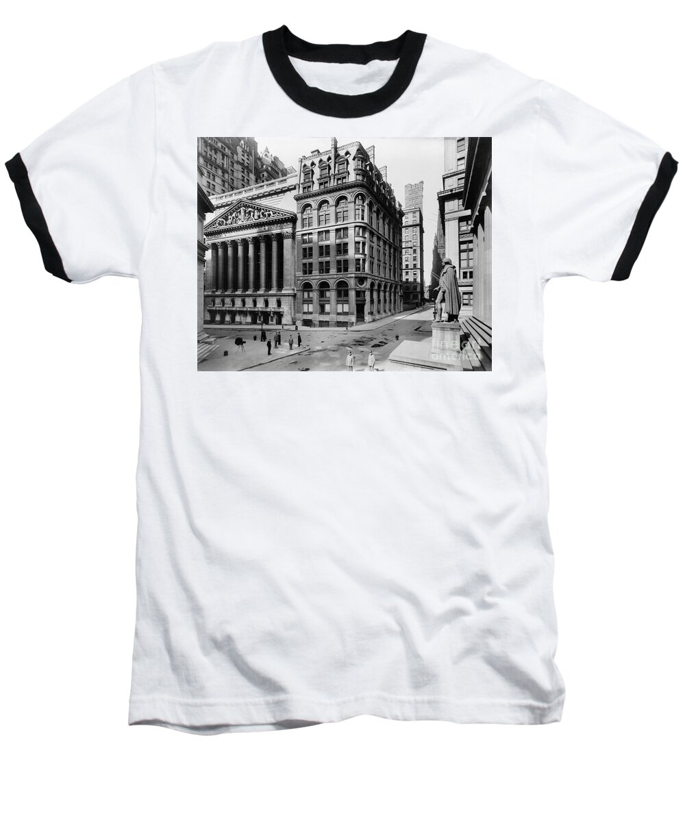 1908 Baseball T-Shirt featuring the photograph STOCK EXCHANGE, c1908 by Granger
