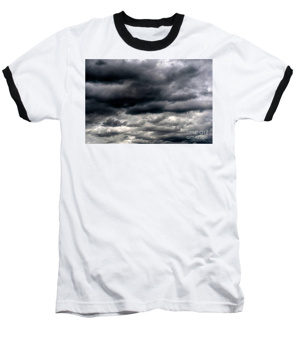 Atmosphere Baseball T-Shirt featuring the photograph Stratocumulus opacus or Layered Stratified by Jim Corwin