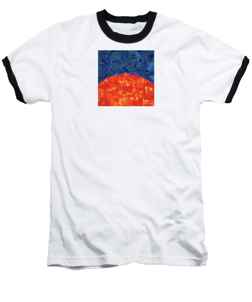 Sun Baseball T-Shirt featuring the painting Sunrise Sunset 5 by Diane Thornton