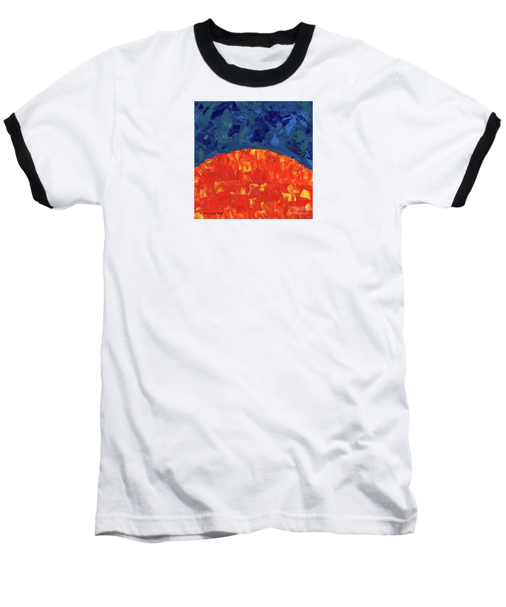 Sun Baseball T-Shirt featuring the painting Sunrise Sunset 6 by Diane Thornton