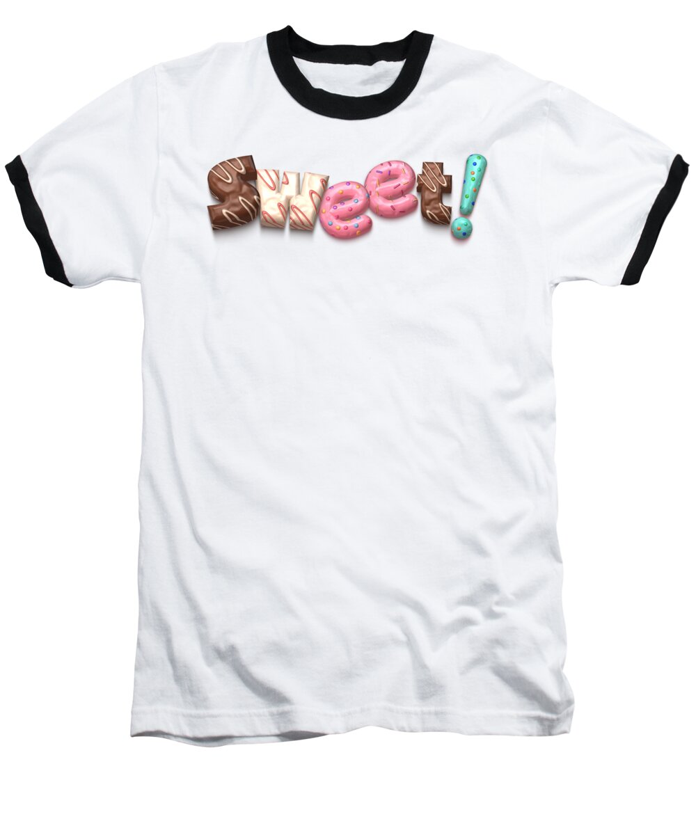 Sweet! Baseball T-Shirt featuring the digital art Sweet by Mary Machare