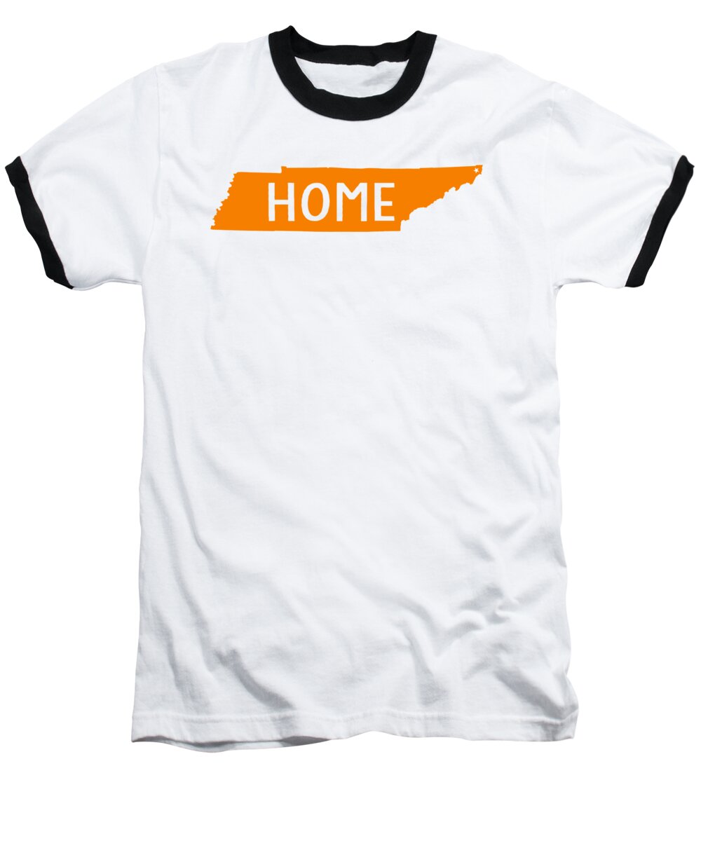 Tenneessee Baseball T-Shirt featuring the digital art Tennessee Home Orange by Heather Applegate