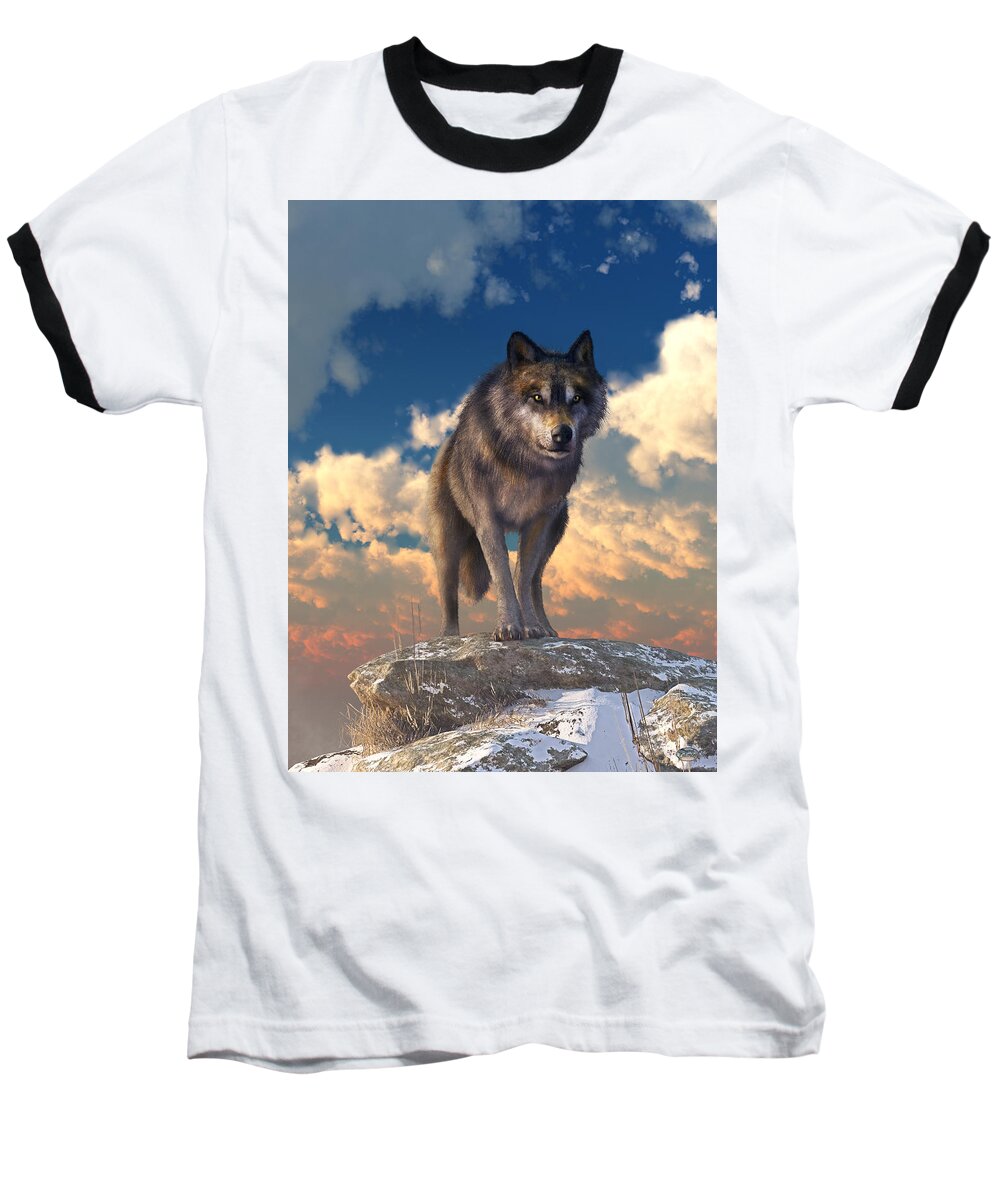 The Eyes Of Winter Baseball T-Shirt featuring the photograph The Eyes of Winter by Daniel Eskridge