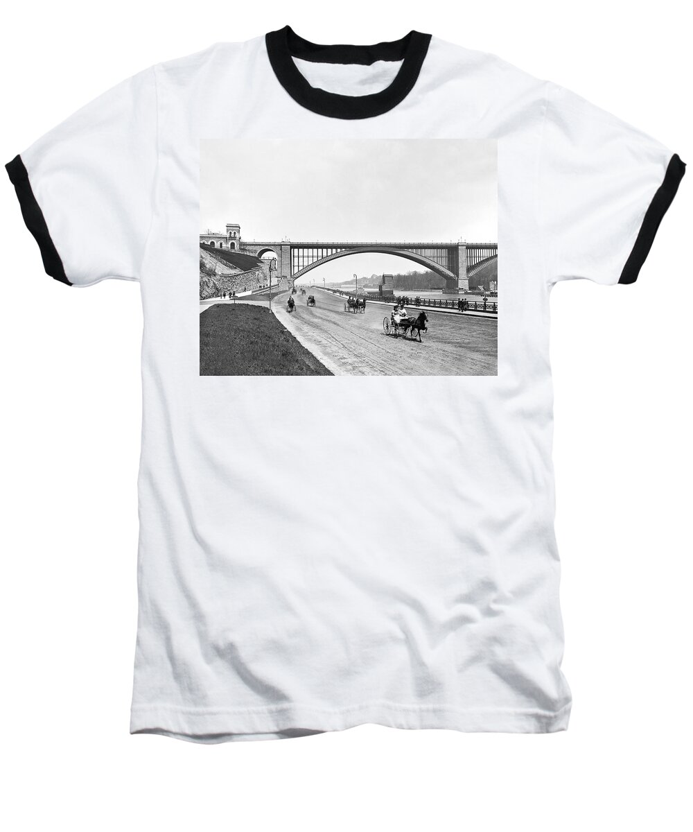 1890s Baseball T-Shirt featuring the photograph The Harlem River Speedway by William Henry jackson