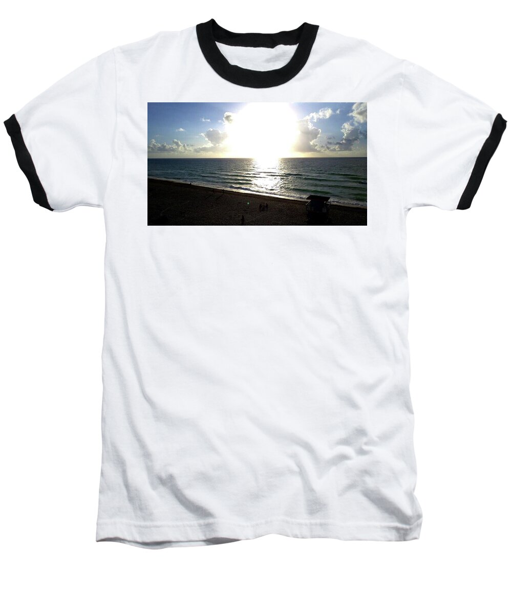 South Beach Baseball T-Shirt featuring the photograph The Light by Michael Albright