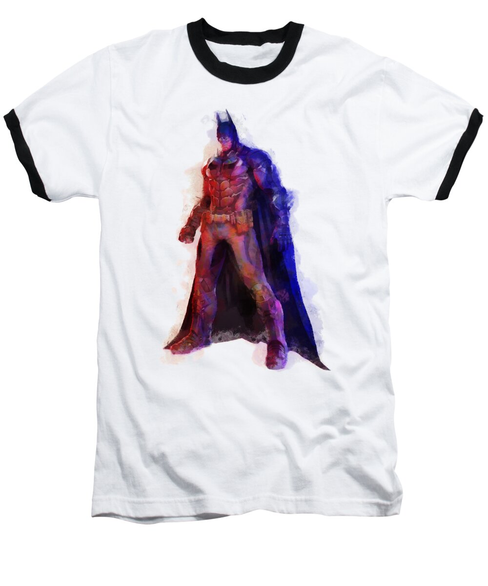 Man With A Cape Baseball T-Shirt featuring the digital art The Man with a Cape by Caito Junqueira