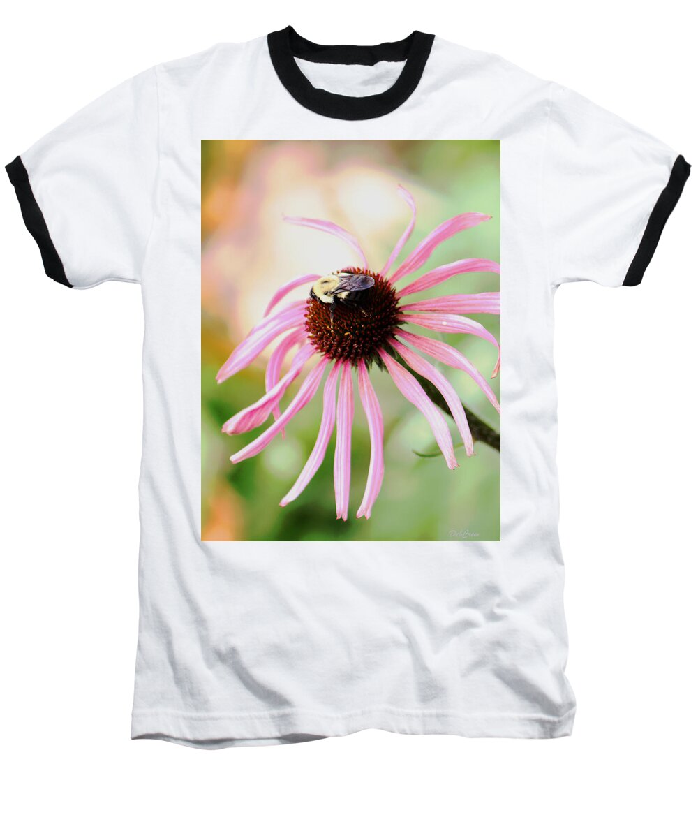 Flower Baseball T-Shirt featuring the photograph The Sharing Game by Deborah Crew-Johnson