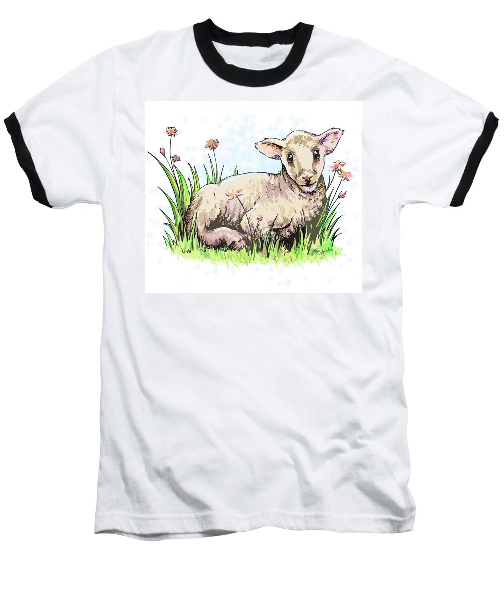 Yearling Baseball T-Shirt featuring the drawing The Yearling by Sipporah Art and Illustration