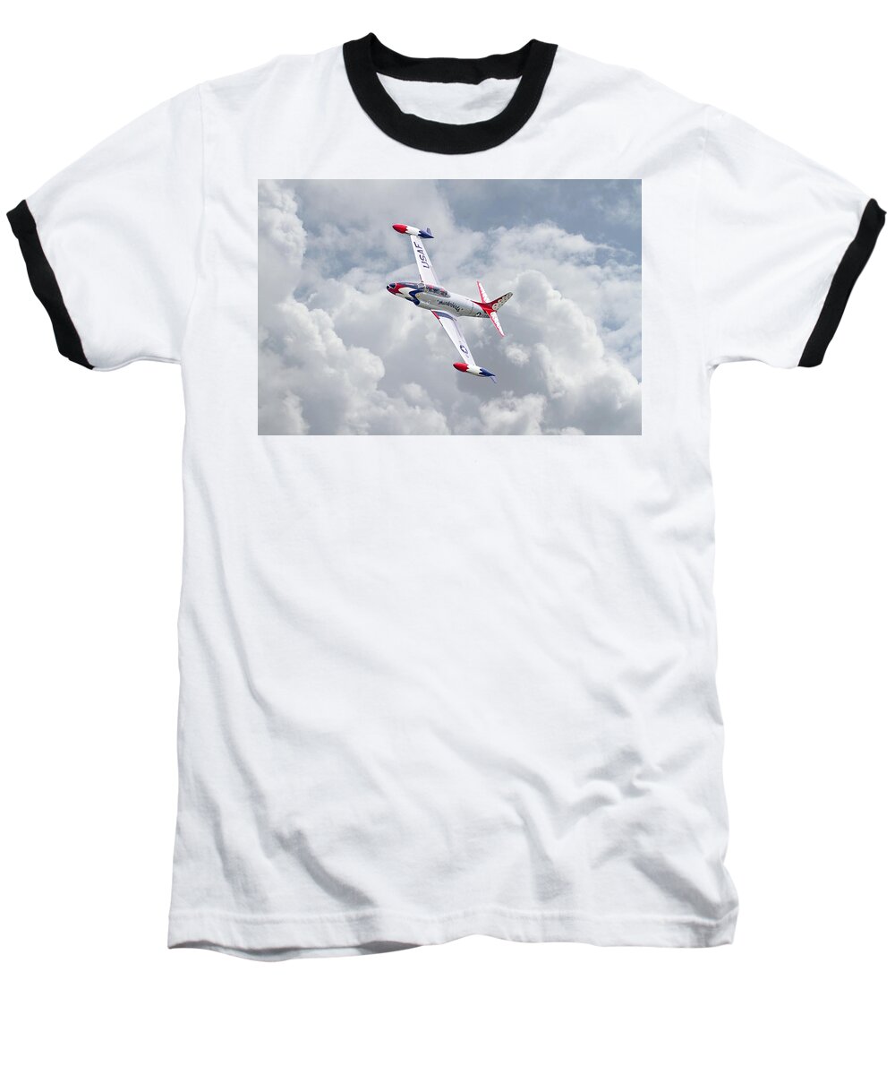 Aircraft Baseball T-Shirt featuring the photograph Thunderbirds - T33 by Pat Speirs