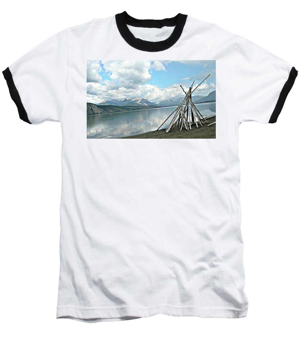 Tipi Baseball T-Shirt featuring the photograph Tipi like by 'REA' Gallery