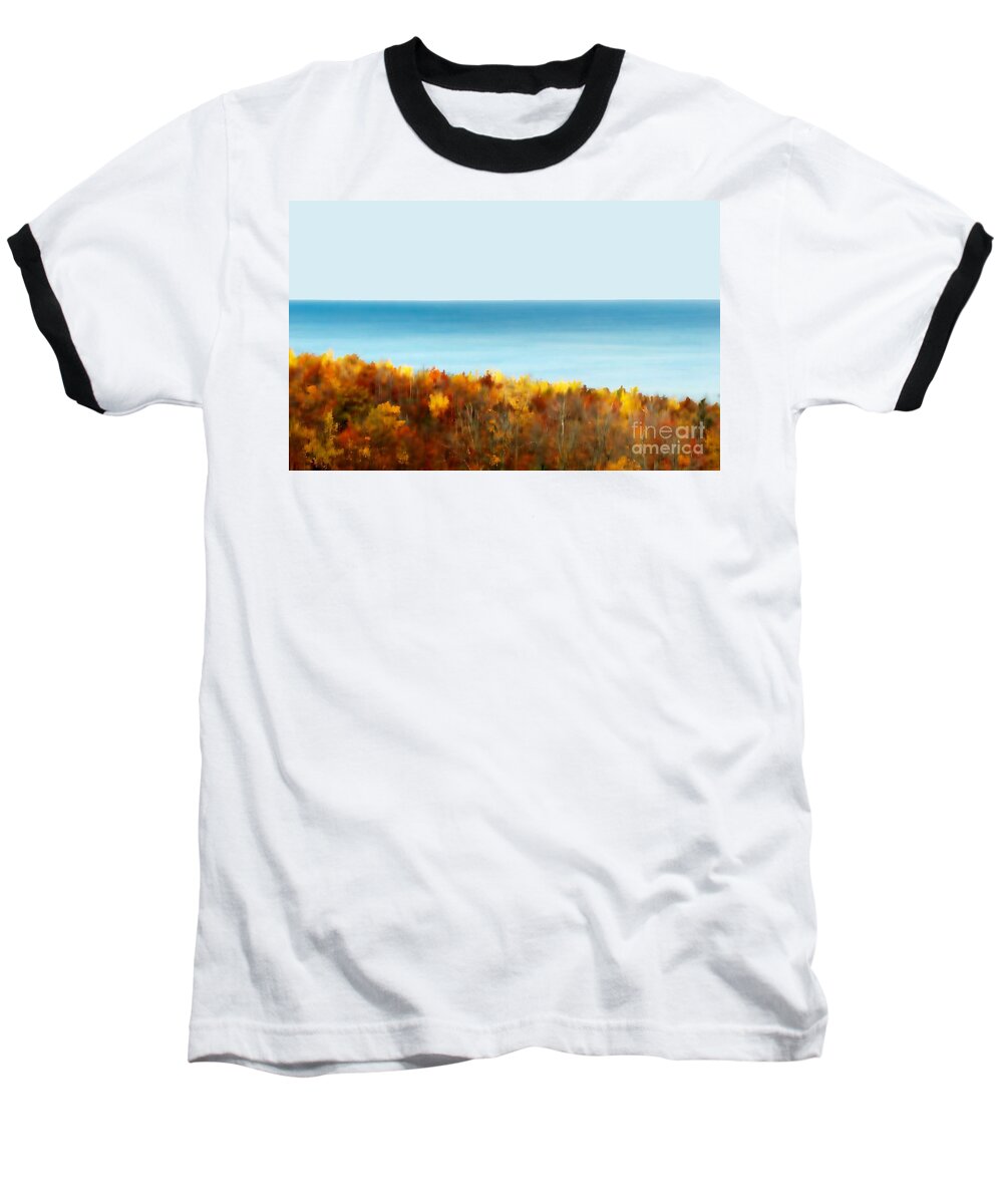Blue Mountain Baseball T-Shirt featuring the photograph Top of Blue Mountain by Andrea Kollo