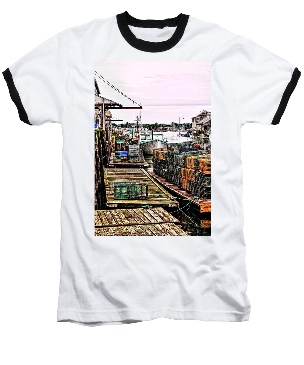 Maine Baseball T-Shirt featuring the photograph Traps Portland Maine by Tom Prendergast