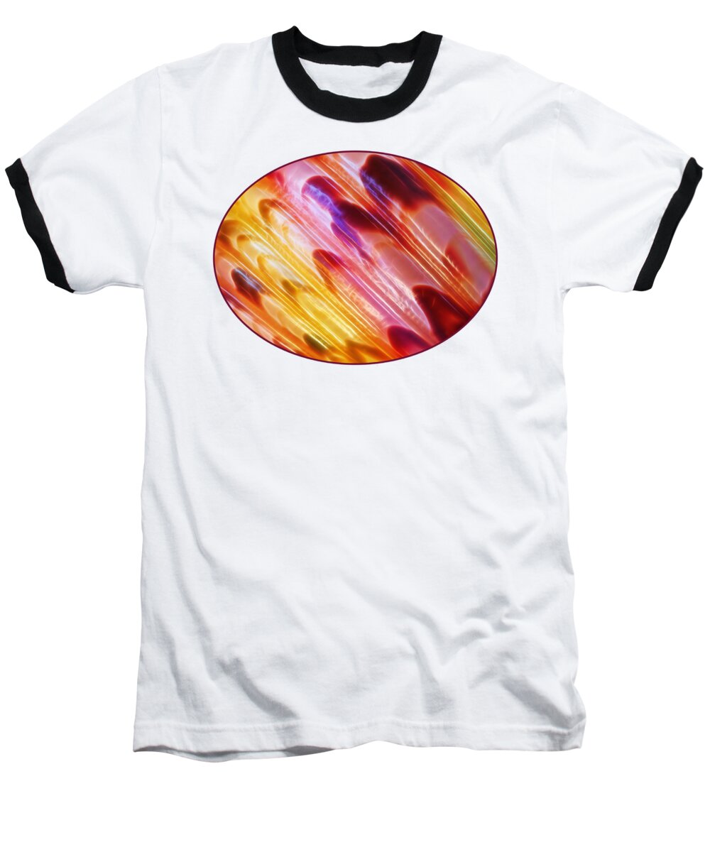 Sea Shell Baseball T-Shirt featuring the photograph Triton Seashell Multicolor Abstract by Gill Billington