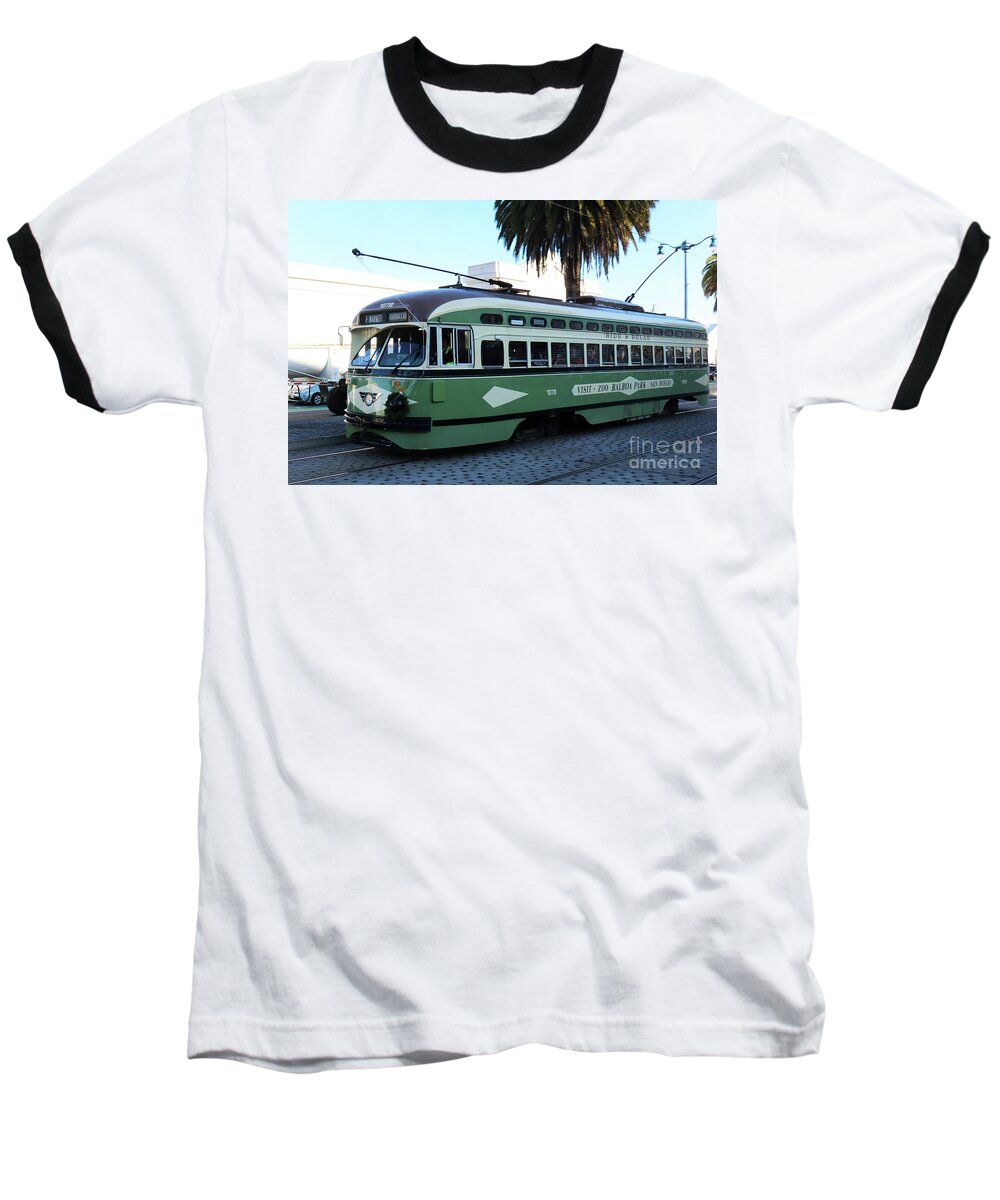 Cable Car Baseball T-Shirt featuring the photograph Trolley Number 1078 by Steven Spak