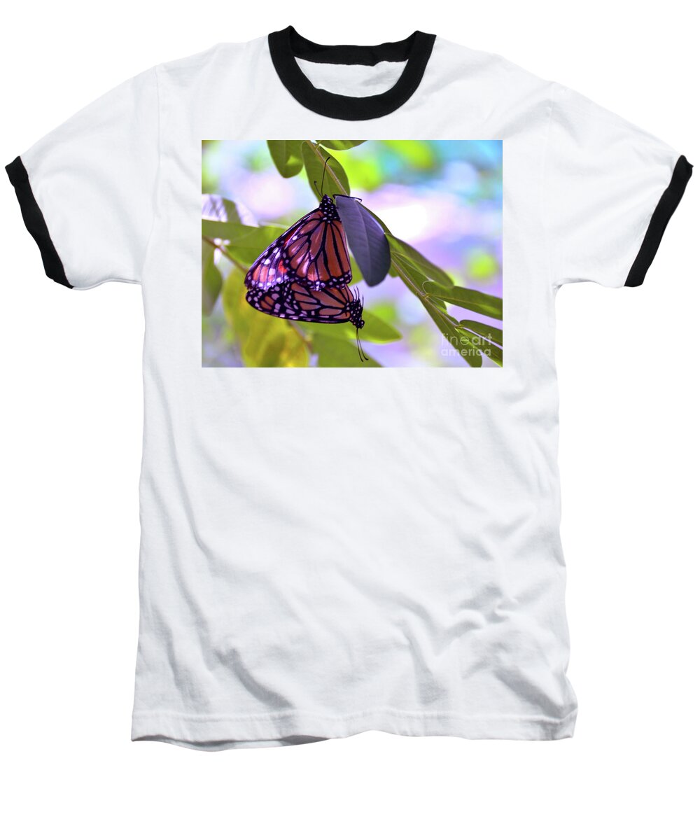Butterfly Baseball T-Shirt featuring the photograph Two Hearts Beat As One by Robyn King