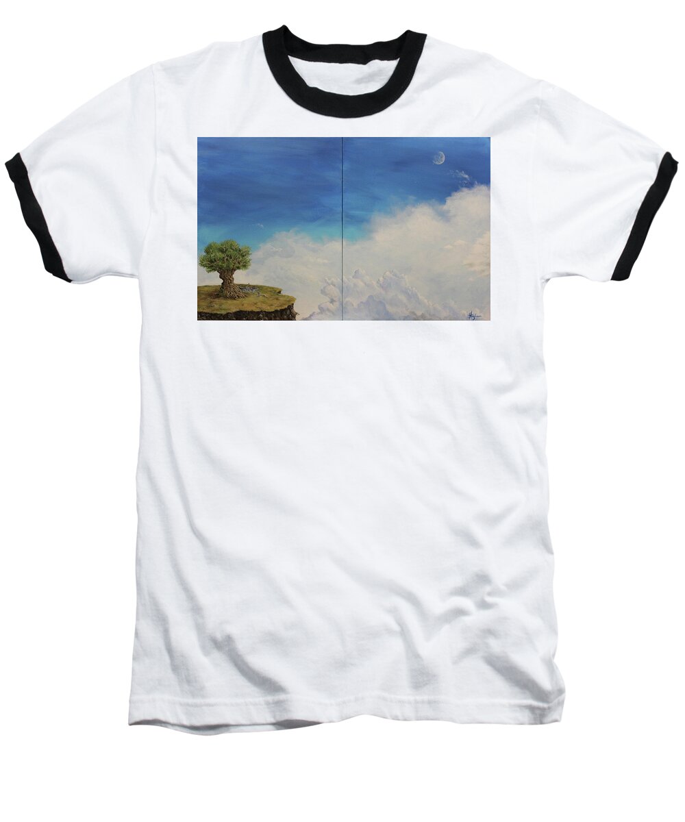 War Baseball T-Shirt featuring the painting War and Peace by James Andrews