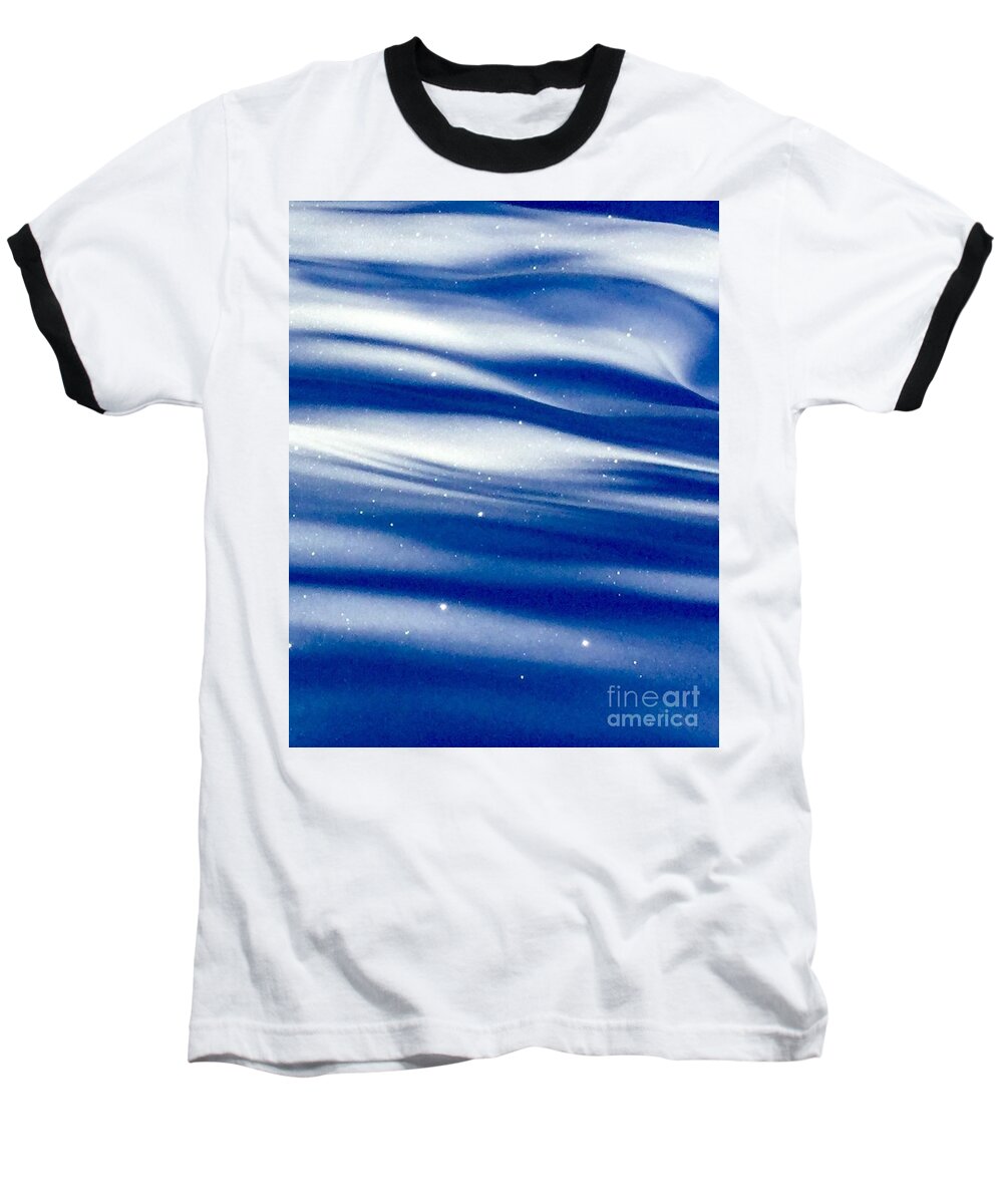 Snow Baseball T-Shirt featuring the photograph Waves of Diamonds by Jennifer Lake