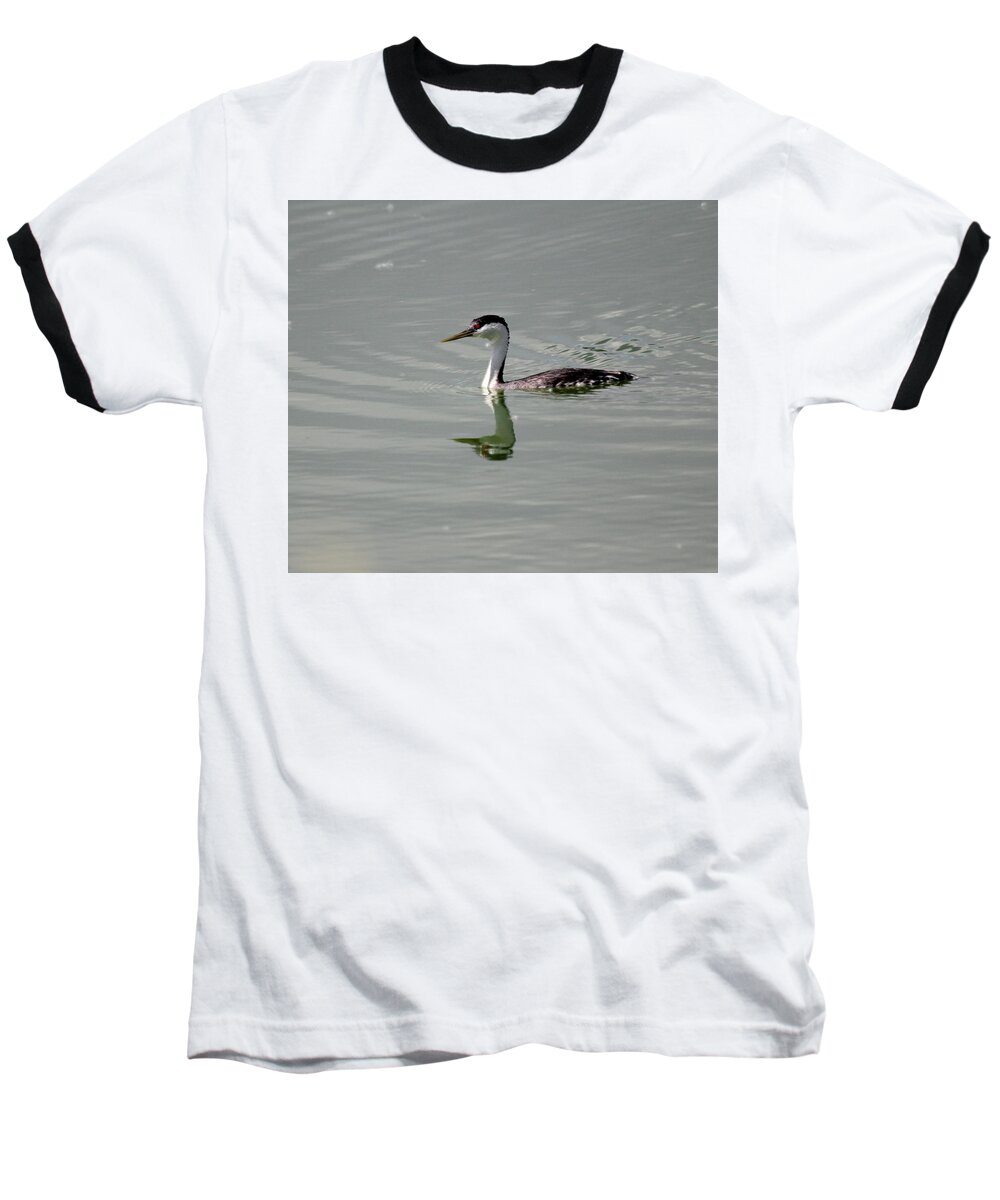Bird Baseball T-Shirt featuring the photograph Western Grebe by Trent Mallett