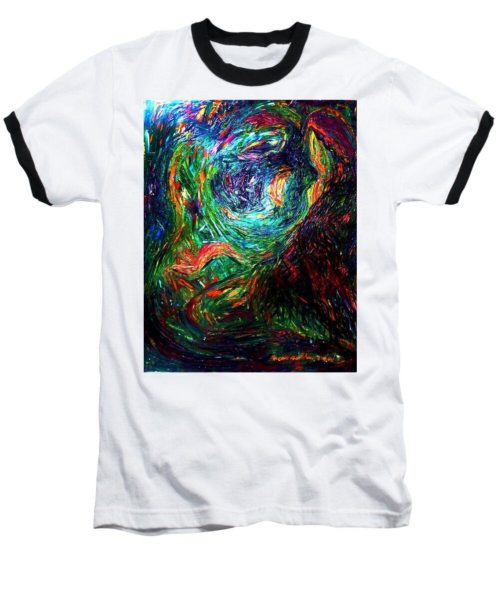  Baseball T-Shirt featuring the painting Where Is This Love by Wanvisa Klawklean