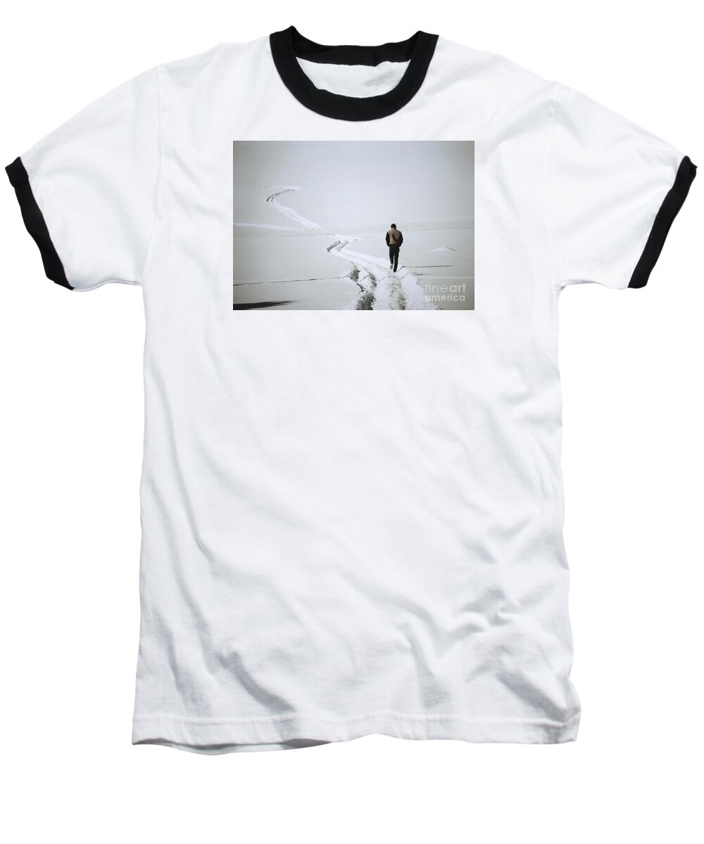 Landscape Baseball T-Shirt featuring the photograph Where To by Sharon Williams Eng