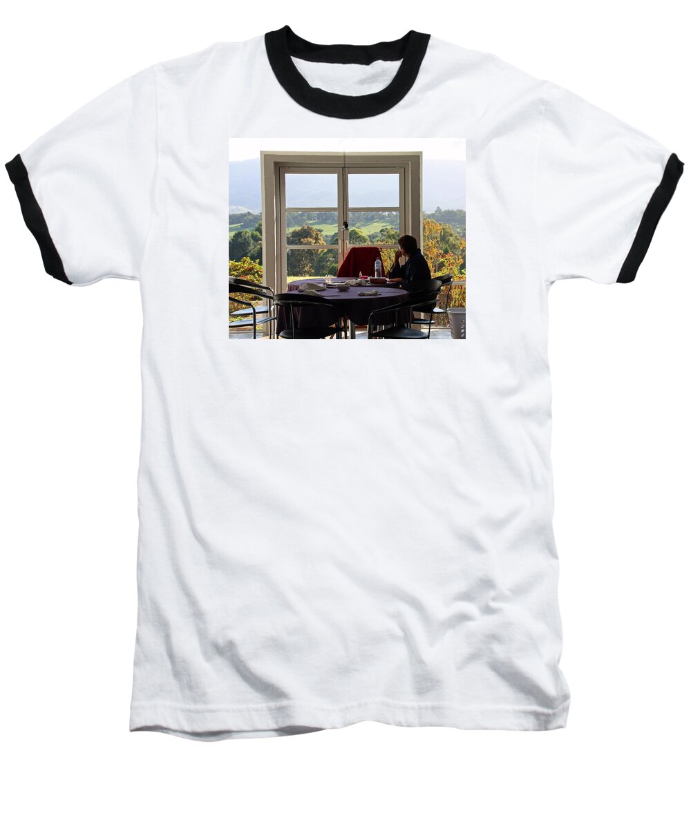 Yarra Valley Baseball T-Shirt featuring the photograph Window to the World by Pat Moore