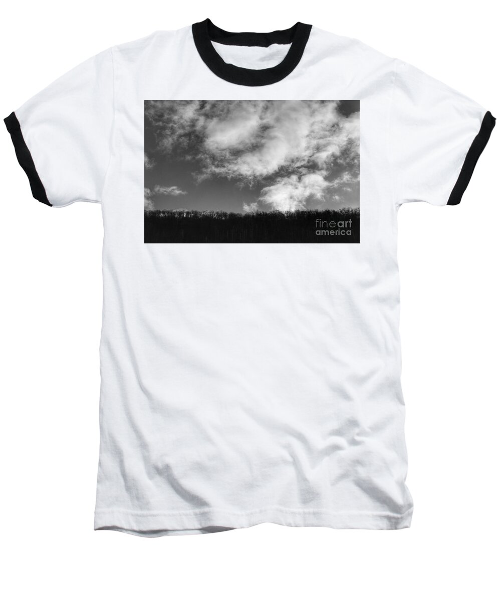 Winter Baseball T-Shirt featuring the photograph Winter Clouds Over the Delaware River by Christopher Lotito