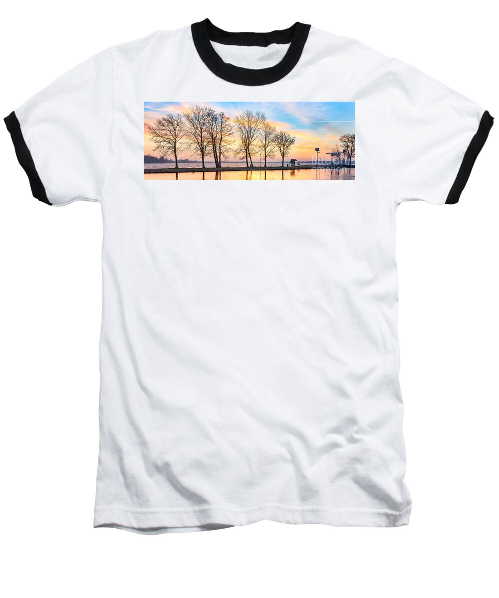 Breevaart Baseball T-Shirt featuring the photograph Winter sunrise by Casper Cammeraat