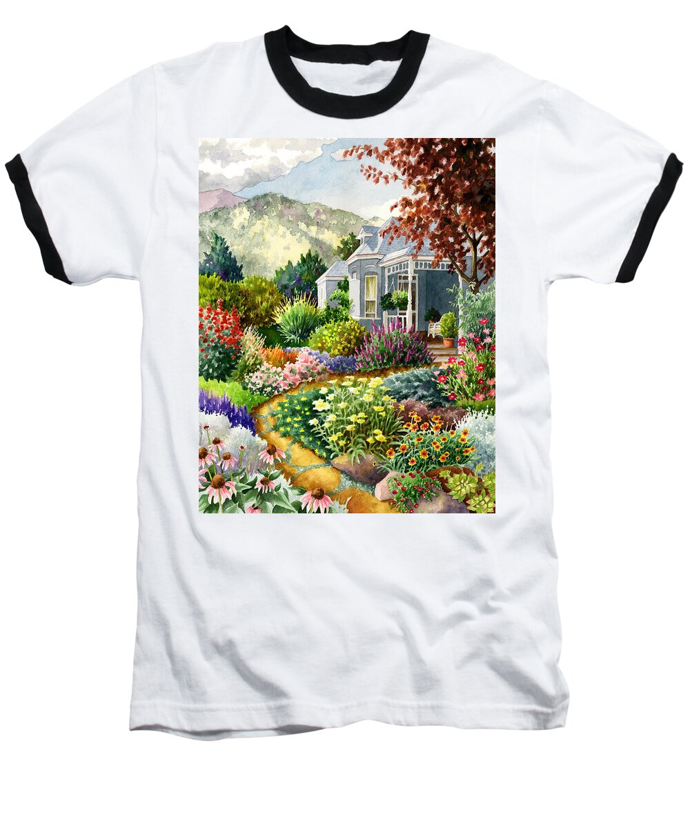 Colorado Garden Painting Baseball T-Shirt featuring the painting Xeriscape Garden by Anne Gifford