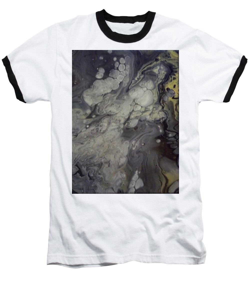 Abstract Baseball T-Shirt featuring the mixed media Abstract #1 by Stephen King