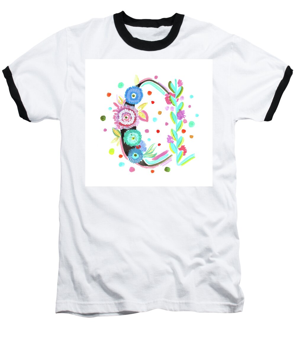 Monogram C Ringer T-Shirt by Ani Del Sol - Pixels