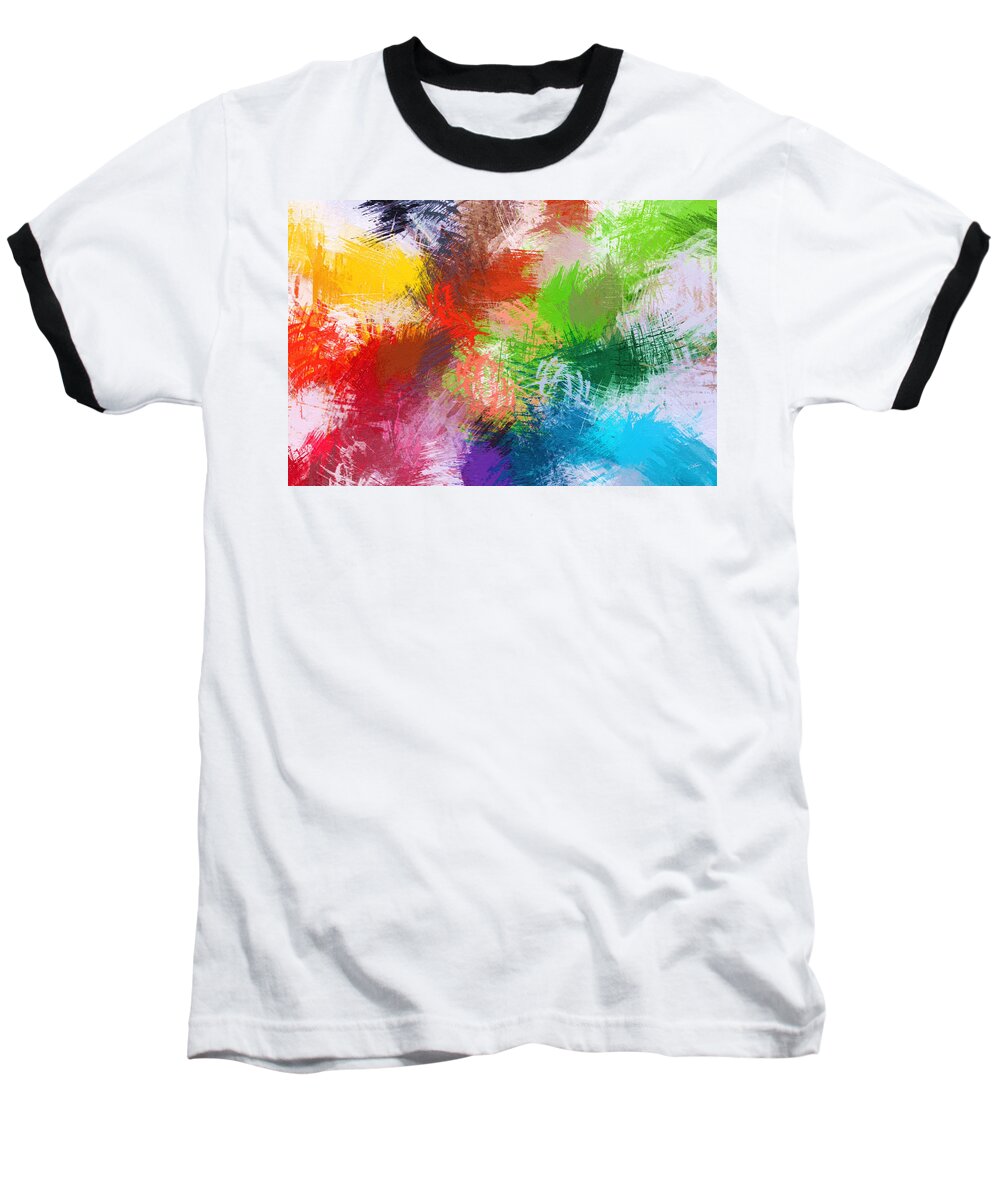 Abstract Baseball T-Shirt featuring the painting Abstract Expressionism - DWP2097901 by Dean Wittle