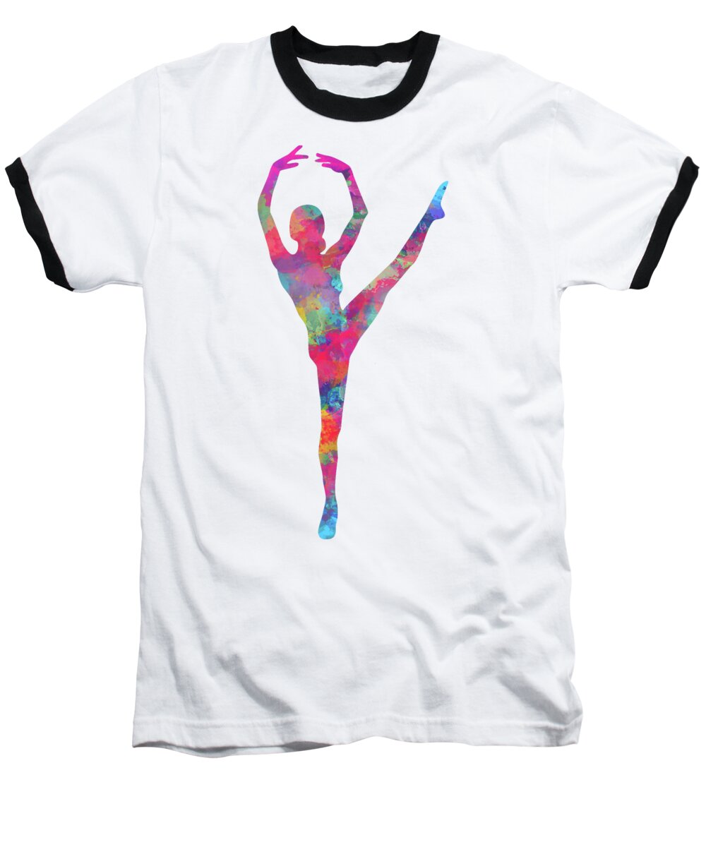 Ballet Art Baseball T-Shirt featuring the digital art Ballet Canvas Print, Photographic Print, Art Print, Framed Print, Greeting Card, iPhone Case, by David Millenheft