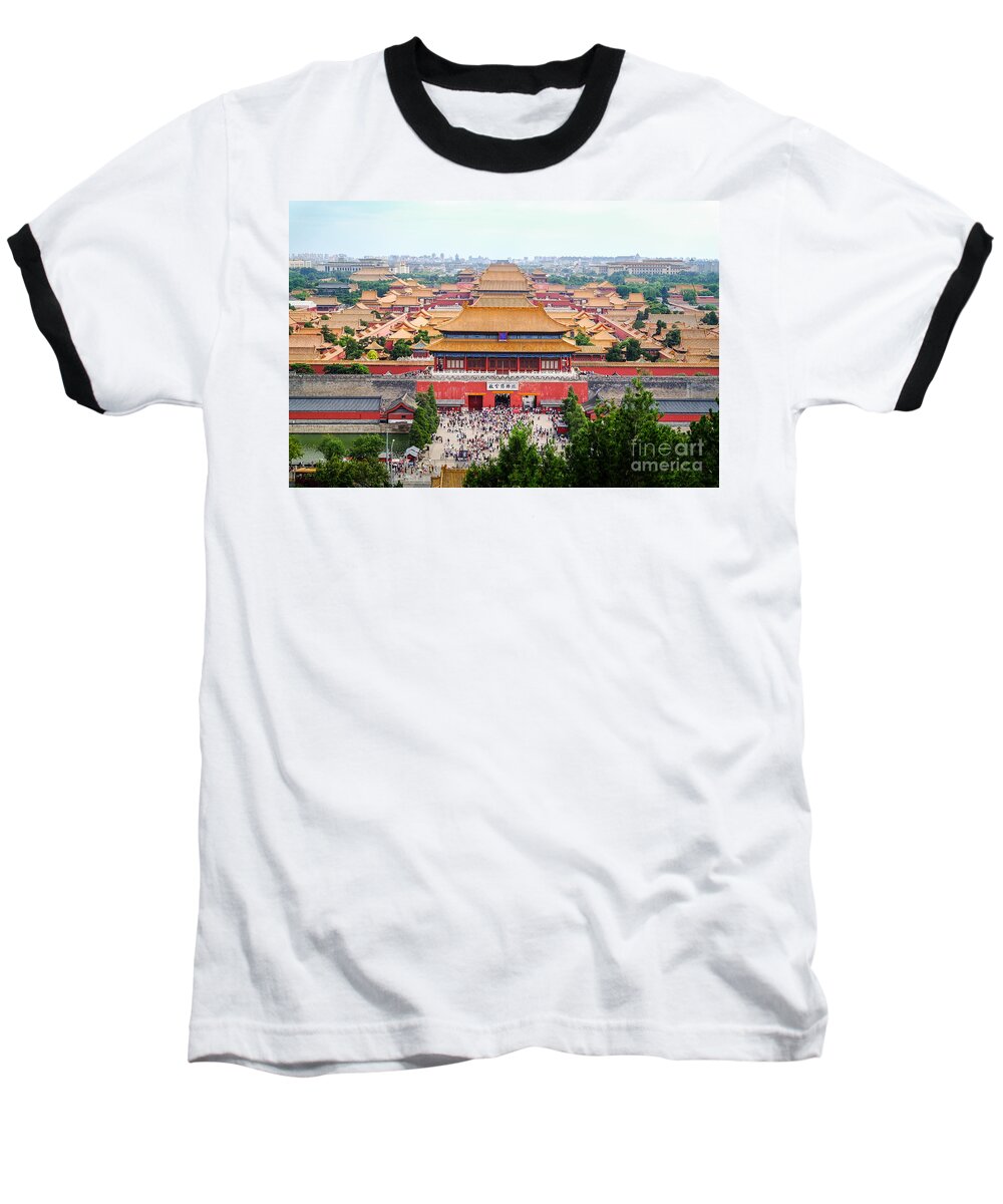City Baseball T-Shirt featuring the photograph Forbidden city by Iryna Liveoak