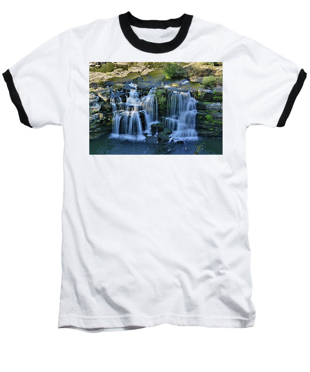 Great Falls Of Rock Island Baseball T-Shirt featuring the photograph Great Falls of Rock Island by Ben Prepelka