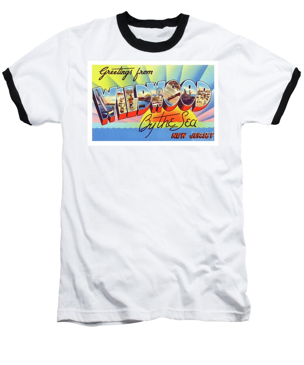 Lbi Baseball T-Shirt featuring the photograph Wildwood Greetings - Version 1 by Mark Miller